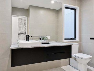 Black White Bathroom Wall Hung Vanity Caloundra