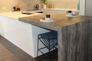 kitchen island feature timber