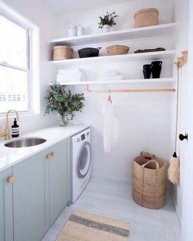 laundry cabinets natural colours